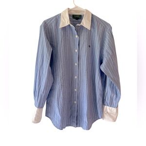 Polo Ralph Lauren blue stripe button up 6